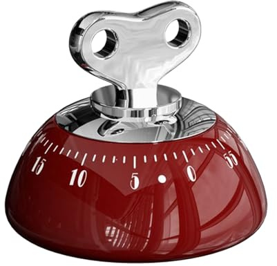 kökstimer – 1–60 minuter, högt larm och magnetisk baksida, nedräkningstimer, äggklocka mekaniskt urverk inga batterier krävs, för matlagning, bakning, kontor och studier