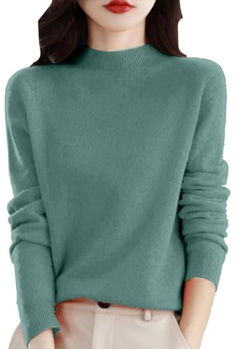 TOFOTL Blusa Fiesta Mujer Elegante Boda Camiseta Blusas Jersey Largo Manga Larga Sobrecamisa Neopreno Basica Camisas Elegantes per Halloween Camiseta Manga Larga Mujer +Jersey Verde Menta M