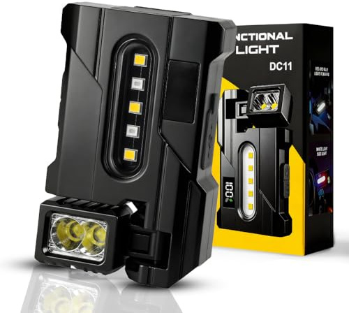 Aolso Mini Torcia LED Ricaricabile, EDC Torcia Portachiavi 500 Lumen, 270° Ruotabile, Magnetica Torcia Tascabile, Lampada a Clip, Impermeabile, per Campeggio, Escursionismo ed Emergenze