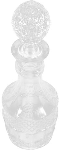 EXHUMKY Decanter per Whisky e Bottiglia di Liquore in Vetro Trasparente 500ml, Bottiglia Decorativa per Vino, Resistente e Liscia, per Bar, Ristoranti e Casa