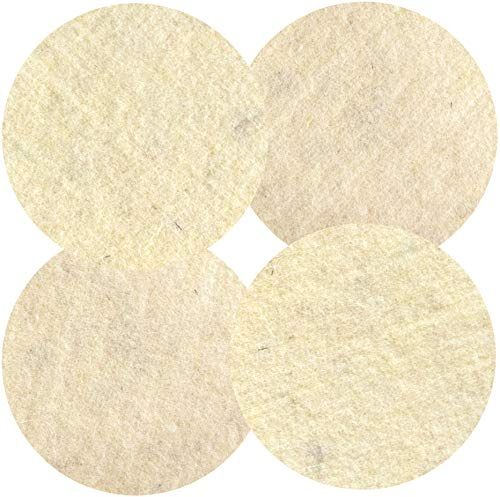 HPS® 4 stycken Soft-Sheep – Ullpads – Skurull – Polerdyna Ø 30 cm – Polerad för oljad, förseglad parkett, laminat, marmor, granit, PU-epoxy-golv, linoleum och vinyl. För Overmatta poleringsmaskin Floorboy XL 300 – Floorboy Pads