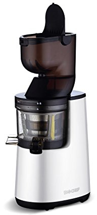 BioChef Atlas Whole Slow Juicer - extractor de zumos COLD PRESS, licuadora en frío ¡Exprime frutas enteras como manzanas, naranjas, zanahorias y remolachas! (Blanco) (Blanco)