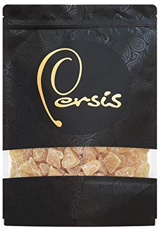 Persis Crystallised Ginger Chunks – Premium Crystalised Ginger Pieces & Stem Ginger for Baking, Cooking, and Snacking (1kg)