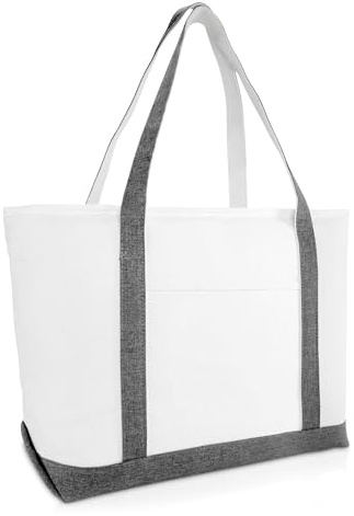DALIX Premium-Einkaufstasche, 58,4 cm, 680 g, aus Baumwoll-Segeltuch