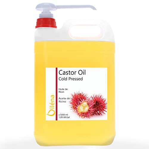 Olio di Ricino 100% Naturale Pressato a Freddo | Benefici per Capelli, Ciglia, Unghie e Cuticole | Idratante Naturale 5000 ml