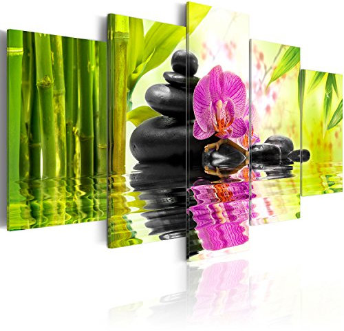 B&D XXL - Akustikbild 225x112 cm Bilder mit Akustikschaumstoff Hochleistungsschallabsorber Schallschutz Leinwandbild XXL 5 tlg Wandbild 030110-35