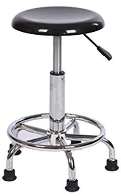Hocker auf Rädern, Werkstatt-Linie, Arbeitshocker, glatter Anti-Aging-Stumm, Klinik-Labor, Mini-Arbeitsstuhl, 47-57 cm (Farbe: Schwarz)