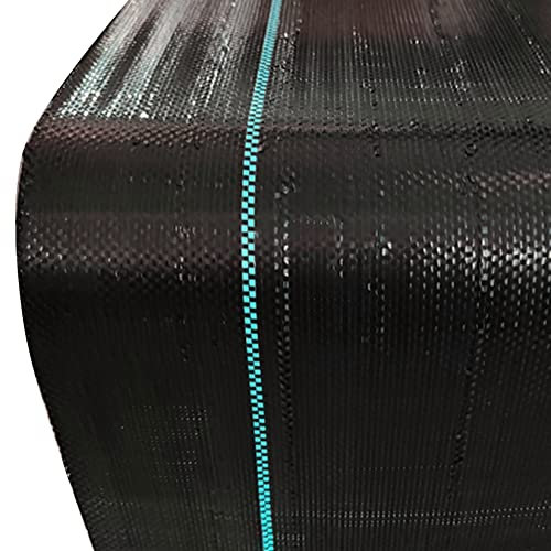 BOTOWI 142g/㎡ Tessuto Paesaggistico Barriera Antierba, Tessuto Resistente, Controllo Erbacce Durevole Ed Ecologico, Copertura Durevole del Terreno per Prato del Giardino,Nero,5x100ft/1.5x30m