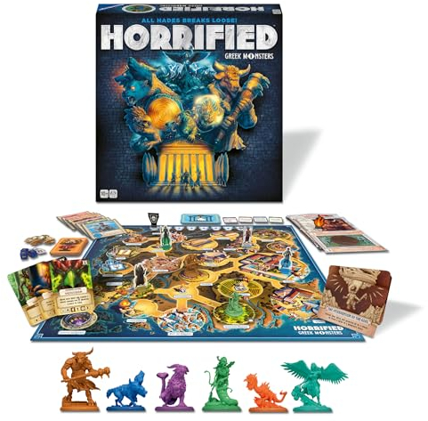 Ravensburger Horrified Greek Monsters – Immersives kooperatives Strategie-Brettspiel für Erwachsene und Kinder ab 10 Jahren
