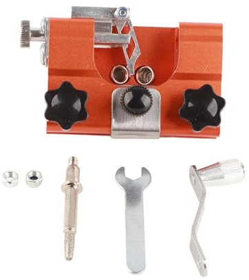 Agatige tragbarer Handkurbel-Sägekettenschärfer, Kettensägenschärfer Set, 9,8 x 6,5 x 7,5 cm Tragbar Handkurbeln Kettensägenschärfer, Jig-Kettenschärfer Aluminiumlegierung Kettensägen-Schärfwerkzeug