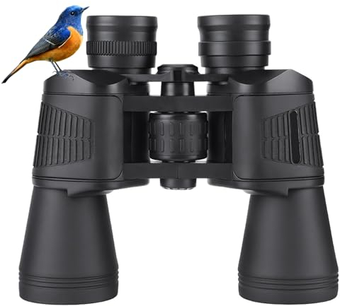 Fernglas für Erwachsene 20x50，27MM Okular HD Ferngläser mit Nachtsicht FMC-Linse Feldstecher und Tragetasche Langlebig/Stoßfest/Breites Sichtfeld für Sport Naturbeobachtung Konzerte Reise