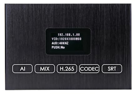 EXVIST Encoder video H.265 4K HDMI con schermo, codificatore da HDMI a RTMP, doppia USB 2.0 per la registrazione, loop HDMI, Compatible with ONV/HK, trasmissione live streaming per YouTube,