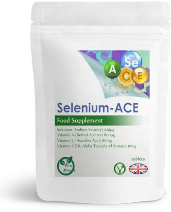 Selenium 220mcg and Vitamins A, C & E Tablets, Immune Support (Pack of 60)
