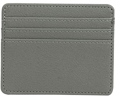 YOUNAFEN Porte-cartes avec blocage RFID pour cartes de crédit de visite, argent pour étui en cuir synthétique pour homme et femme, gris, 10x8cm