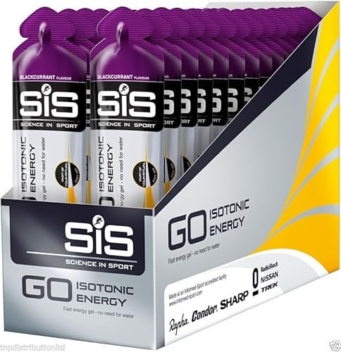 MM SiS GO Isotonic Energy Gels 60ml (30 Pack) - Fast Absorption, Endurance Fuel for Running, Cycling & Triathlons, Vegan-Friendly, Performance Boost (Blackcurrant)