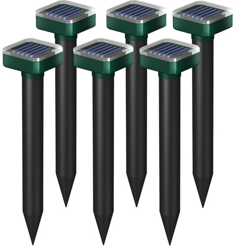 INENNT Hirschabwehrmittel, Hirschabwehrgeräte für Garten, Hirschabwehr für Pflanzen, Hirschabwehrgeräte im Freien, Solar-Hirschabwehrgeräte, Schallschutz, wasserdicht, 6 Stück