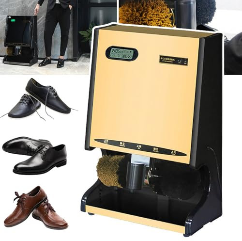 JMbpkduHs Cireuse à Chaussures, Cireuse à Chaussures à Induction Entièrement Automatique, Moteur Tout Cuivre 105 W, 1 200 TR/Min, Graissage Automatique(80 X 51 X 28 Cm),F