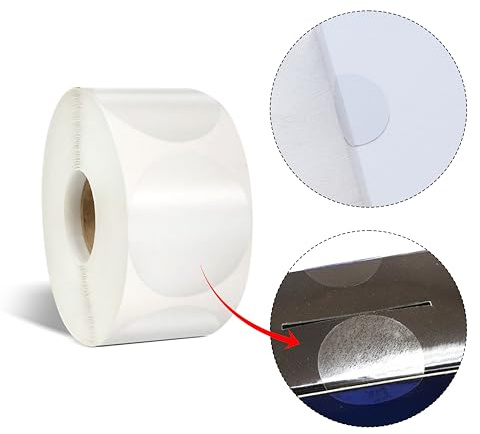 colortouch Självhäftande prickar transparent dekal för förpackning – 3,8 cm diameter 1 000 st – transparent självhäftande klistermärke sigill etiketter rulle cirkel stängning för kuvert lådor