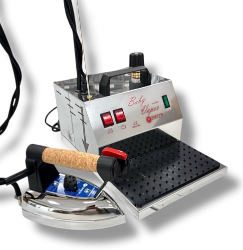 Dampfbügelstation Dampferzeuger mit Bügeleisen, 1600W 220V 2,0 Liter Wassertank Dampferzeuger Bügelanlage Bügelsystem mit Kupferkessel, Regelbarem Dampfventil (Baby Vapor 2,0 Liter)