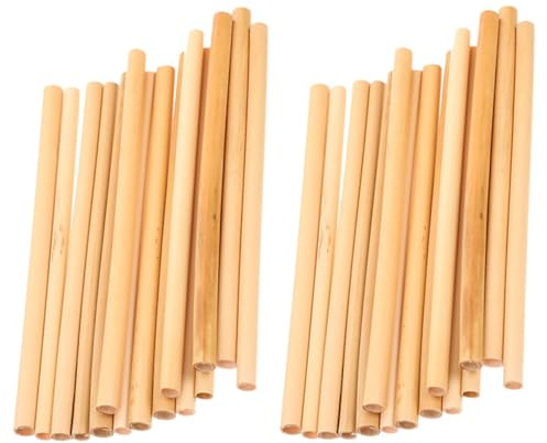 CIYODO 40 Stück Schilfrohr Bienenröhren Ersatz Niströhren für Wildbienen mit 9-11mm und 7-9mm Durchmesser aus Natürlichem Holz zur Nisthilfe und Bestäubung