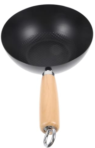 VERDANVERSE Olla Pequeña De Hierro Wok Sartén Para Cocinar Accesorios De Cocina Hogar Wok Pequeño Para Estufas De Gas Sartén Para Saltear