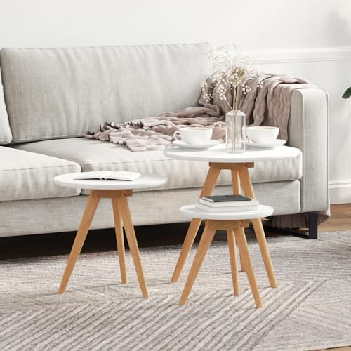 EMYRLXQW Tables, tables d'appoint, tables basses, ensemble de table basse en bois massif de noyer et bois d'ingénierie