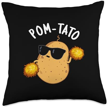 Pom-tato Funny Potato Pun Throw Pillow
