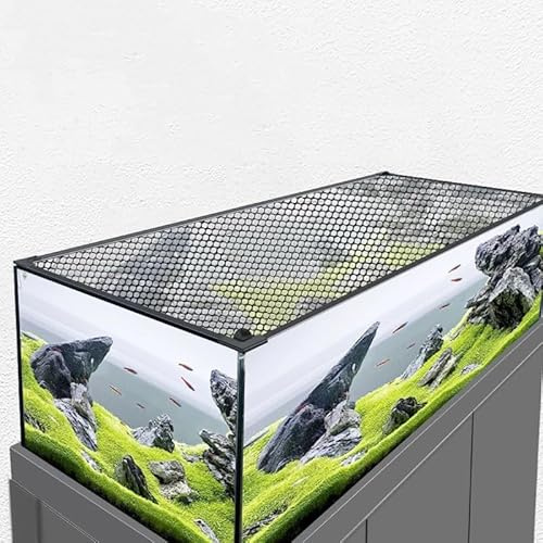 CiCixixi Filtro per Acquario, 50 X 30 CM Acquario Rete Magnetica Anti-Salto, Isolamento Pesci Anti-Fuga Tappo, Copertura Pesci, Rettili, Tartarughe E Altri Animali