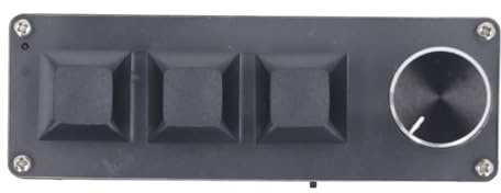 Cryfokt Tastiera Programmabile Wireless Cablata USB a 3 Pulsanti con Quadrante Rotativo per Lavoro D'ufficio e Giochi