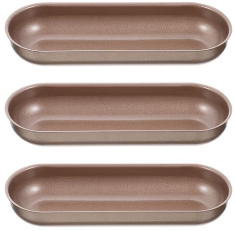 DOITOOL 3 piezas Molde para Pan Hot Dog Antiadherente Molde para Hornear Baguettes y Tostadas Resistente para Horno Refrigerador y Congelador Fácil Limpieza para Uso Diario y