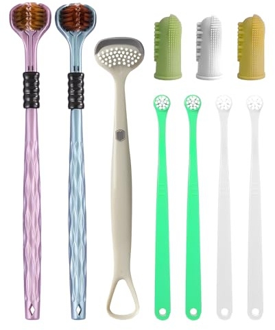 XdealCozyxc 10 Pcs Dog Cat Toothbrush, Dogs Tooth Brush and Finger Toothbrushes for Teeth Cleaning