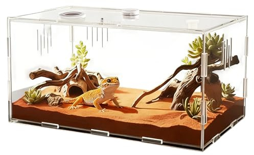 360-View Reptile Habitat, Comfortable Isolation Terrarium, Transparent Small Pet Enclosure, High-Visibility Performance, Ventilation-Optimized Function, Family Pet Accessories, Style for Ho
