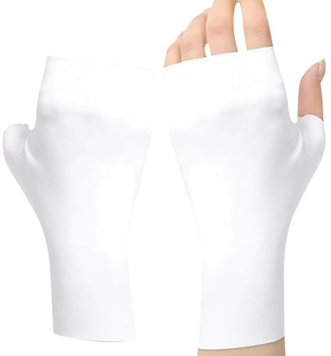 Fingerlösa solhandskar - Ice Silk UV-skyddsvantar, Andas Halvfinger Cykelhandskar, Lätt sommar Nail Cover | Återanvändbart utomhushandskydd för vandringsridning