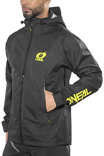 O'NEAL | Mountainbike-Jacke | MTB Mountainbike DH Downhill FR Freeride | Wasserdicht, Unterarmbelüftung, Soft-Touch-Material | Tsunami Rain Jacket | Erwachsene | Schwarz | Größe XL