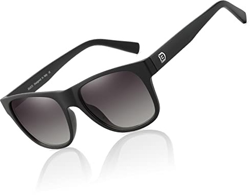DUCO Herren Polarisierte Sonnenbrille Klassische Rechteckig TR-90 Rahmen UV400 2145