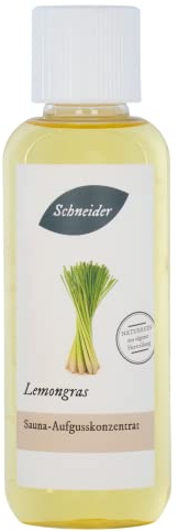 Saunabedarf Schneider Sauna Aufguss Konzentrat Lemongras - 250ml, naturreine, ätherische Öle, wohltuender Saunaaufguss & langanhaltendes Dufterlebnis
