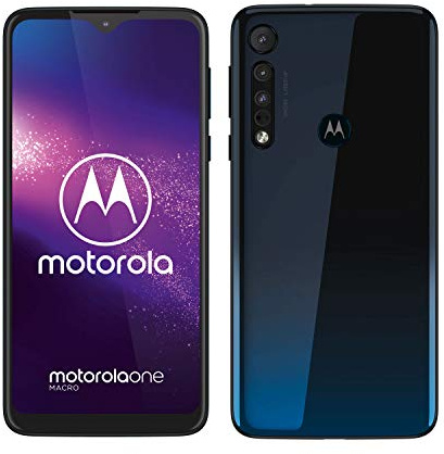 Motorola One Macro (6,2 Inch HD Plus Display, Macro Vision Camera, 64 GB/ 4 GB, Android 9.0, Dual SIM Smartphone), Blue