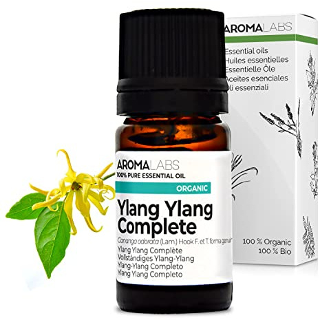 Ylang Ylang Completo BIO (Cananga odorata - Complete) - 5 mL - Aceite Esencial Quimiotipado y Certificado AB - Aroma Labs