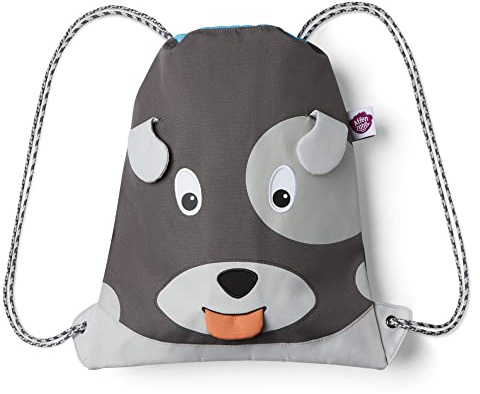 Affenzahn Turnbeutel Turnbeutel für Mädchen und Jungen Kinder 1-5 Jahre, 28.5 x 36.5 x 0.5 cm (B/H/T), Grau