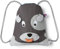 Affenzahn Turnbeutel Turnbeutel für Mädchen und Jungen Kinder 1-5 Jahre, 28.5 x 36.5 x 0.5 cm (B/H/T), Grau