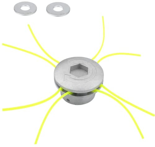 Cabezal Desbrozadora Universal,Cabezal de Corte de Aluminio,Cabezal de Corte Juego de Cuerdas,Adecuado para Accesorios de Cabeza de Cortacésped de Patio de Jardín