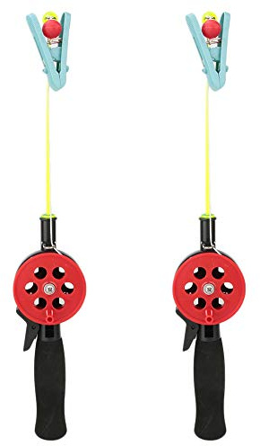 2pcs Crab Fishing Rod, Portable Fishing Rod and Reel Combo, Kids Ice Fishing Poles with 4.5m Long Nylon Line Telescopic Fishing Rod Fishing Tackle for Coastal Shore Rock Pool Crabbing