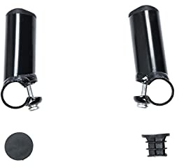 Bar Ends Fahrrad Lenker MTB Hörnchen Griff 7 cm mit Stopfen Schwarz