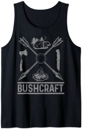 Bushcraft Axe Knife Survival Outdoor Camping Bushcrafter Tank Top