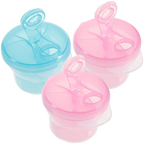 Beavorty 3pcs Portable Box Rotating Storage Container Pink for Accessories Snacks Food Food Grade Safe Material No Leakage Design