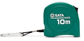 SATA ST91317E Bandmaß, Maßband 10m Breite 25mm, mit doppelseitiger Klinge