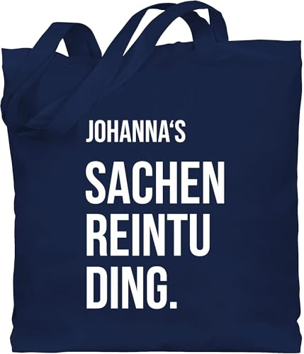 Baumwolltasche - Taschen - Damen - Sachenreintuding mit Name personalisiert I Sachen Reintu Ding Name | Stoffbeutel mit Spruch - Unisize - Navy Blau - sprüche einkaufsbeutel