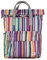 Roka London Canfield B - Lona reciclada mediana a rayas, Multi Stripe, M, Mochilas rucksack