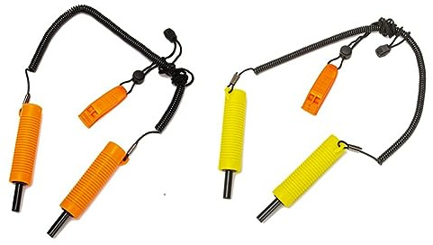 Correa Einziehbare Eispickel, Eissicherung für das Eisangeln, Zubehör zum Eisbrechen, Fischerei-Rettungskegel, Orange für das Eisangeln, Orange & Gelb.