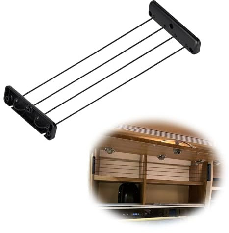 Camper Cabinet Cargo Net - Elastic Prevent Luggage Falling Baffle for Car Camping, Van Storage Truck Organiser Storage Net, Home RV Van Camping Caravan Accessories, Motorhome Cabinet Storage Solutions